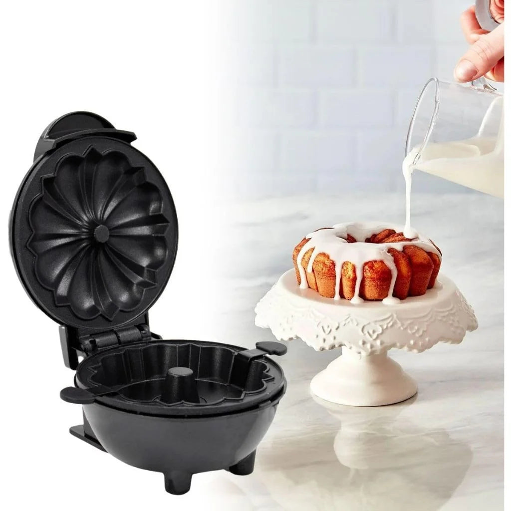 Máquina Portátil sem Óleo para Bolo e Pipoca 110V/220V, Mini Bivolt para Lanches Saudáveis