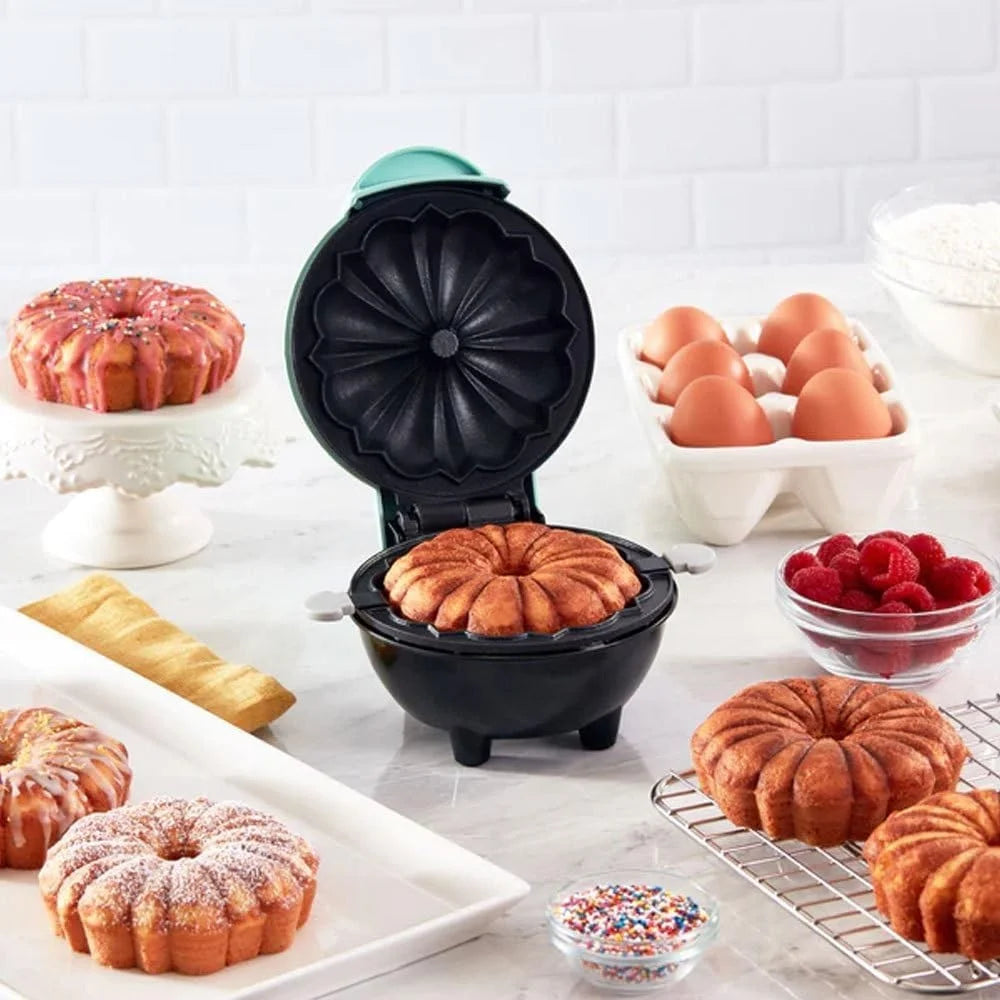 Máquina Portátil sem Óleo para Bolo e Pipoca 110V/220V, Mini Bivolt para Lanches Saudáveis