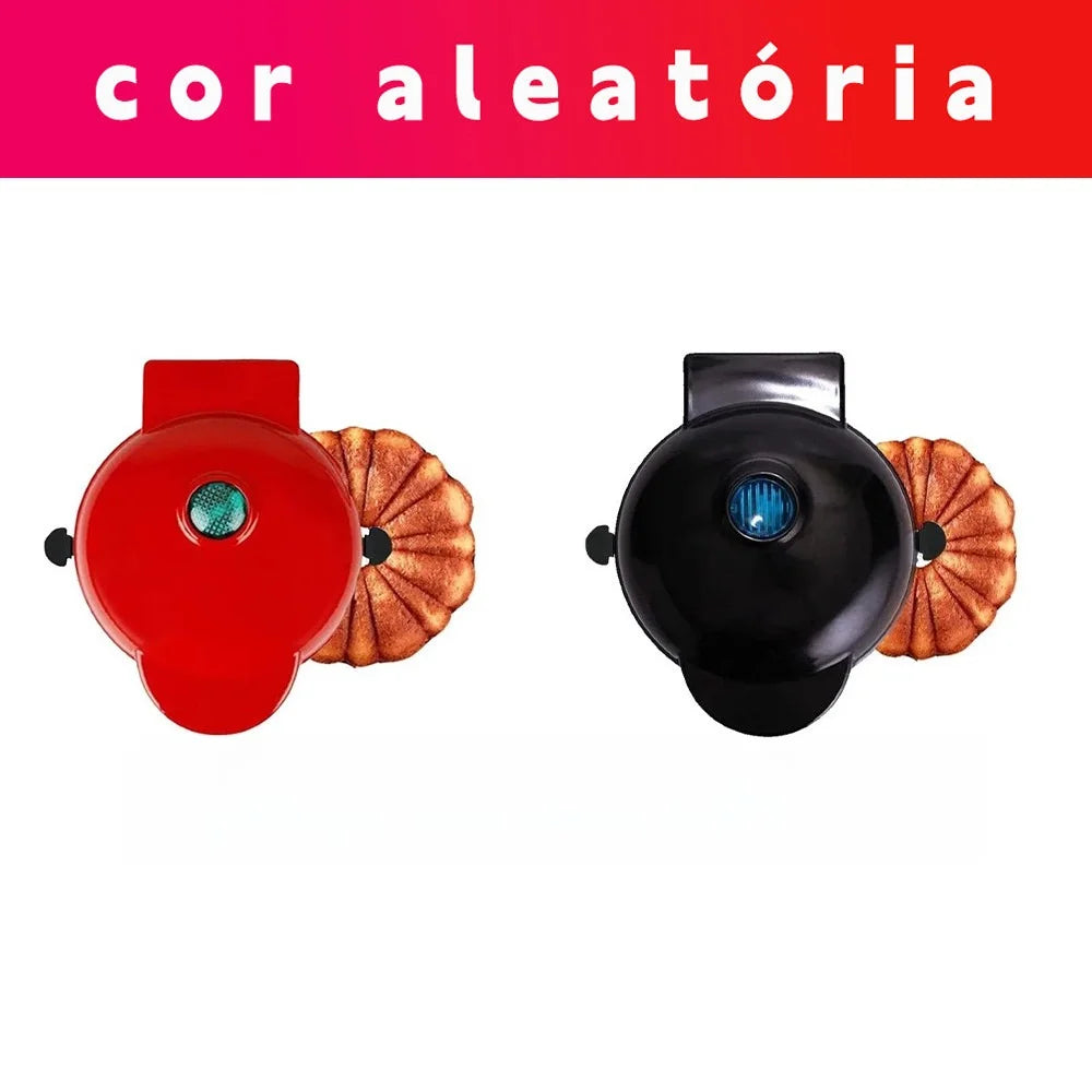 Máquina Portátil sem Óleo para Bolo e Pipoca 110V/220V, Mini Bivolt para Lanches Saudáveis