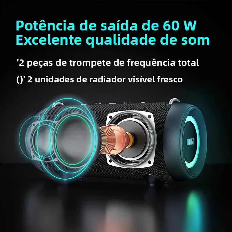 mifa A90 Bluetooth Speaker 60W Output Power Bluetooth Speaker with Class D Amplifier Excellent Bass Performace camping speaker
