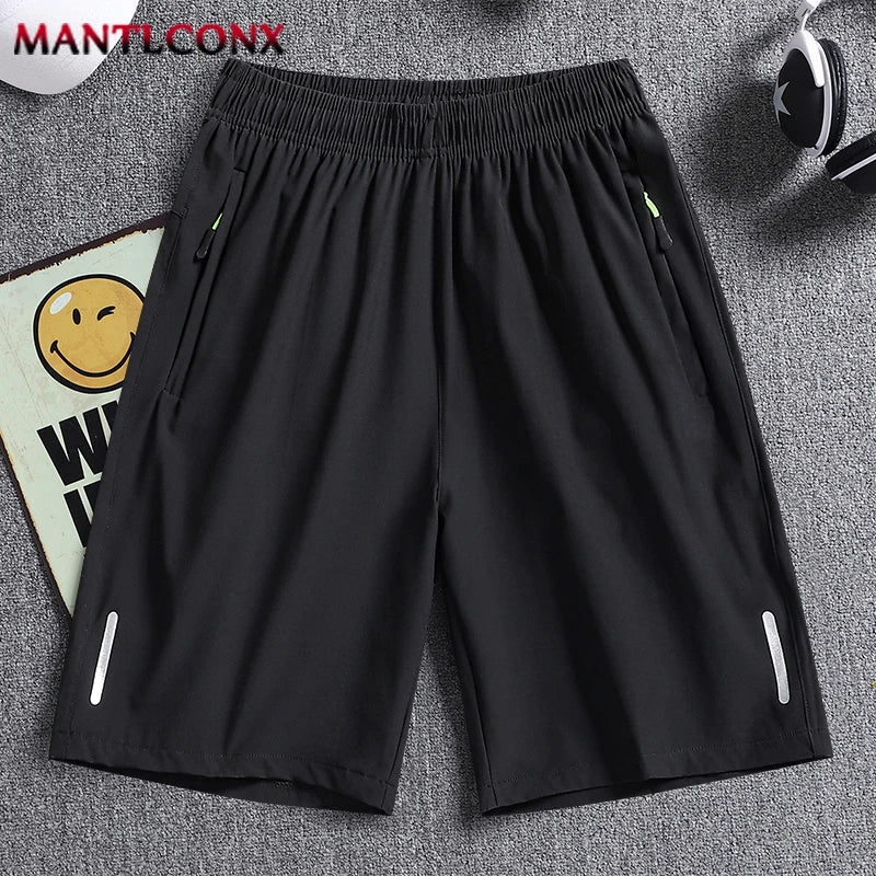 Bermudas Masculinas de Verão, Roupas Esportivas Frescas, Shorts de Corrida, Calças Casuais para Academia, Treinamento e Jogging, Preto e Cinza