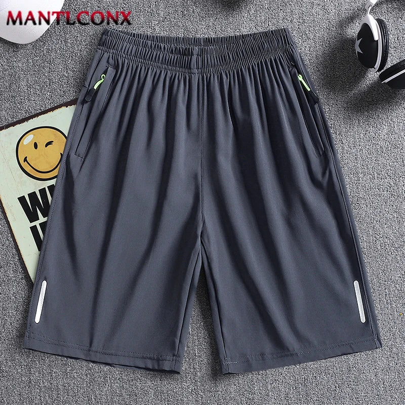Bermudas Masculinas de Verão, Roupas Esportivas Frescas, Shorts de Corrida, Calças Casuais para Academia, Treinamento e Jogging, Preto e Cinza