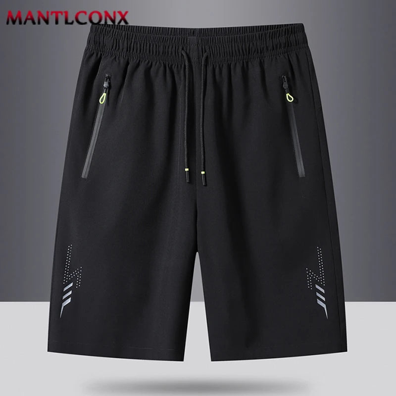 Bermudas Masculinas de Verão, Roupas Esportivas Frescas, Shorts de Corrida, Calças Casuais para Academia, Treinamento e Jogging, Preto e Cinza