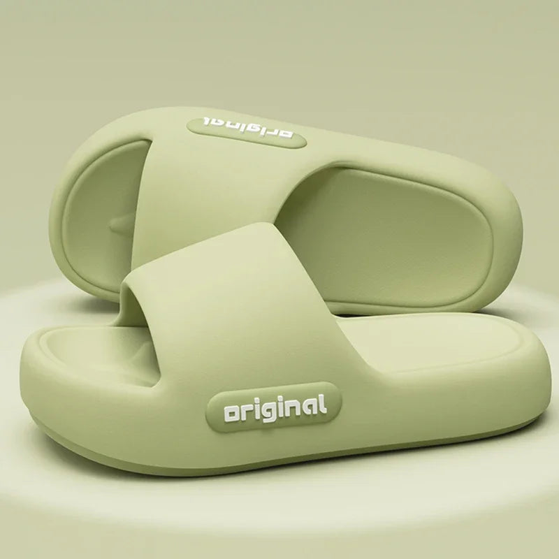 Chinelo Plataforma Grossa de EVA Feminino 2026 Primavera Verão Antiderrapante para Praia, Conforto e Sola Macia, Chinelo Nuvem para Uso Interno