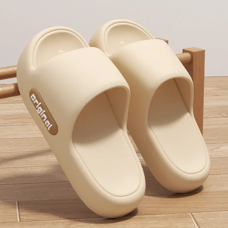 Chinelo Plataforma Grossa de EVA Feminino 2026 Primavera Verão Antiderrapante para Praia, Conforto e Sola Macia, Chinelo Nuvem para Uso Interno