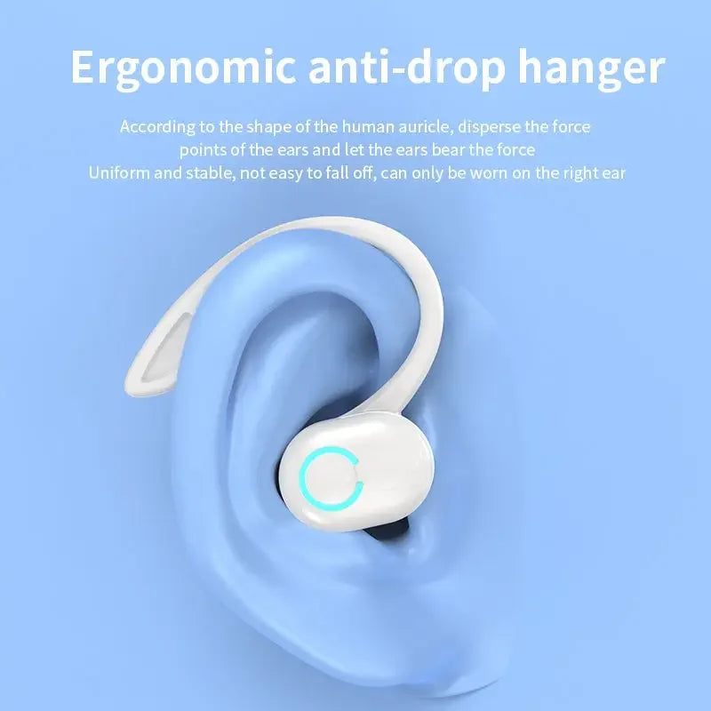 Bluetooth 5.2 negócios sem fio fone de ouvido gancho mini alta fidelidade baixo cancelamento de ruído fone de ouvido com microfone esporte jogo fone de ouvido