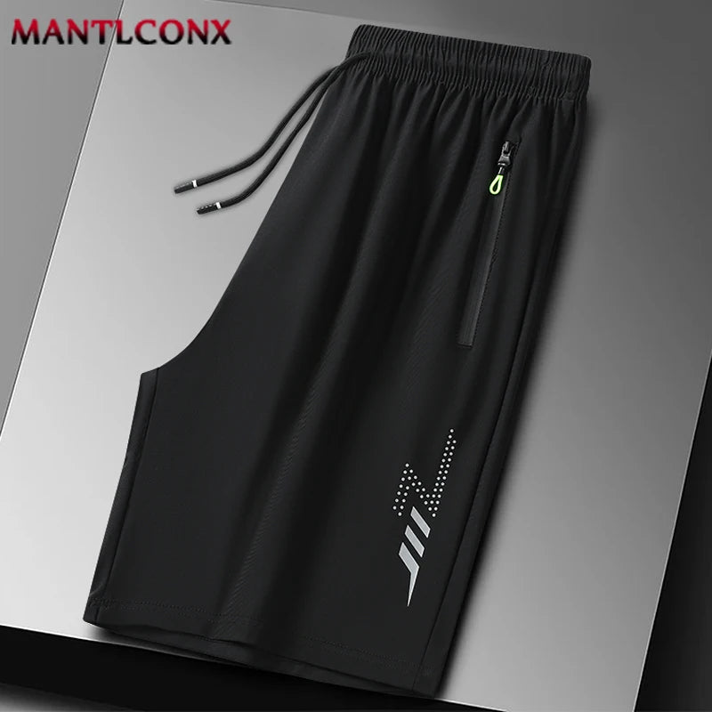Bermudas Masculinas de Verão, Roupas Esportivas Frescas, Shorts de Corrida, Calças Casuais para Academia, Treinamento e Jogging, Preto e Cinza