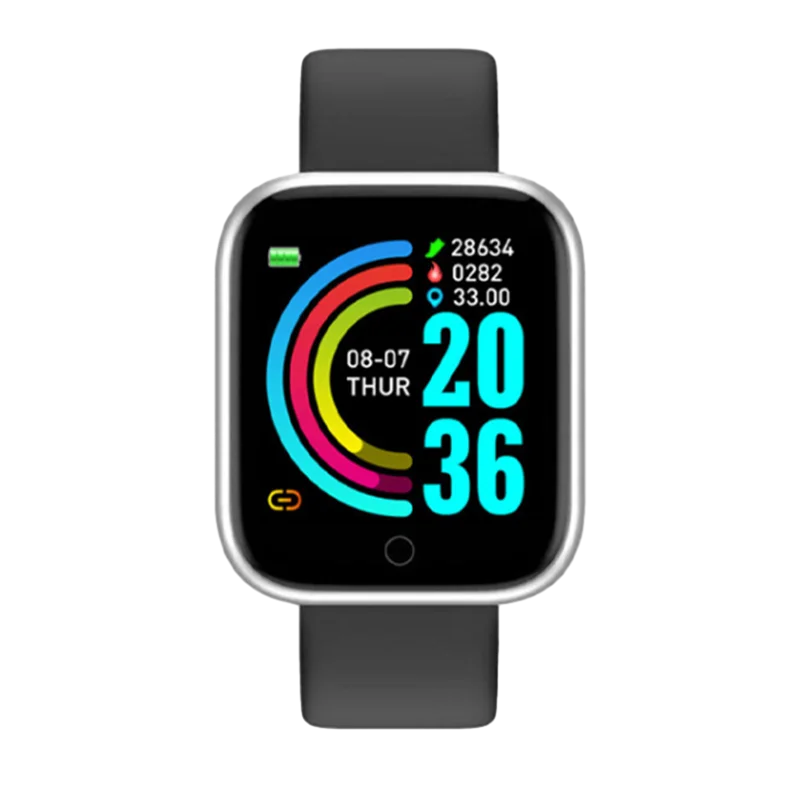 Homens relógios inteligentes tela colorida bluetooth mulher fitness esporte pulseira saúde monitor de sono relógio eletrônico smartwatch alarme y68