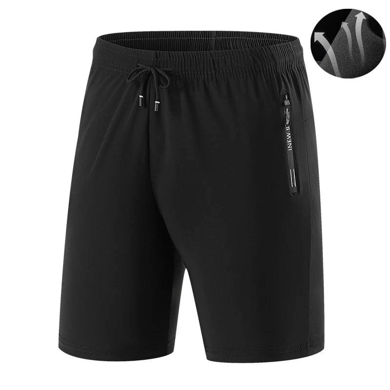Bermudas Masculinas de Verão, Roupas Esportivas Frescas, Shorts de Corrida, Calças Casuais para Academia, Treinamento e Jogging, Preto e Cinza