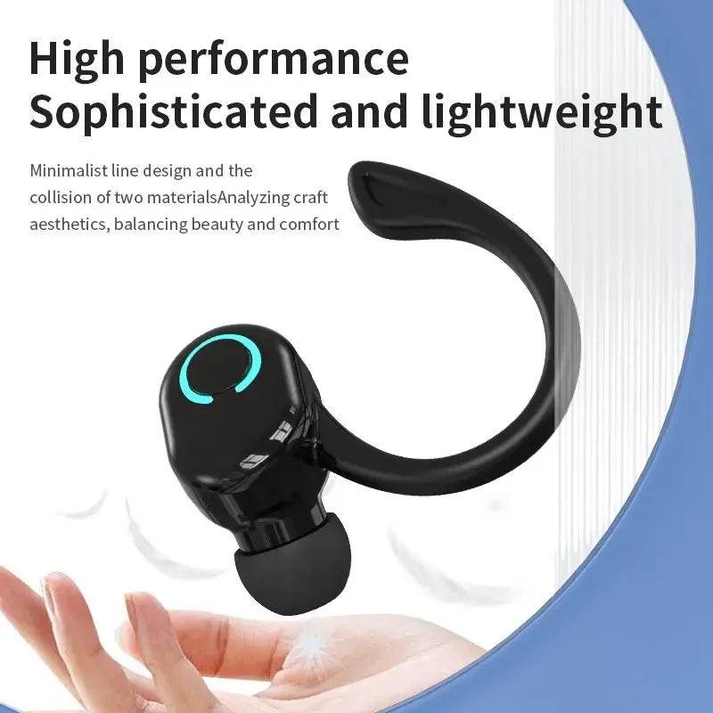 Bluetooth 5.2 negócios sem fio fone de ouvido gancho mini alta fidelidade baixo cancelamento de ruído fone de ouvido com microfone esporte jogo fone de ouvido