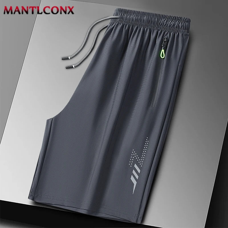 Bermudas Masculinas de Verão, Roupas Esportivas Frescas, Shorts de Corrida, Calças Casuais para Academia, Treinamento e Jogging, Preto e Cinza