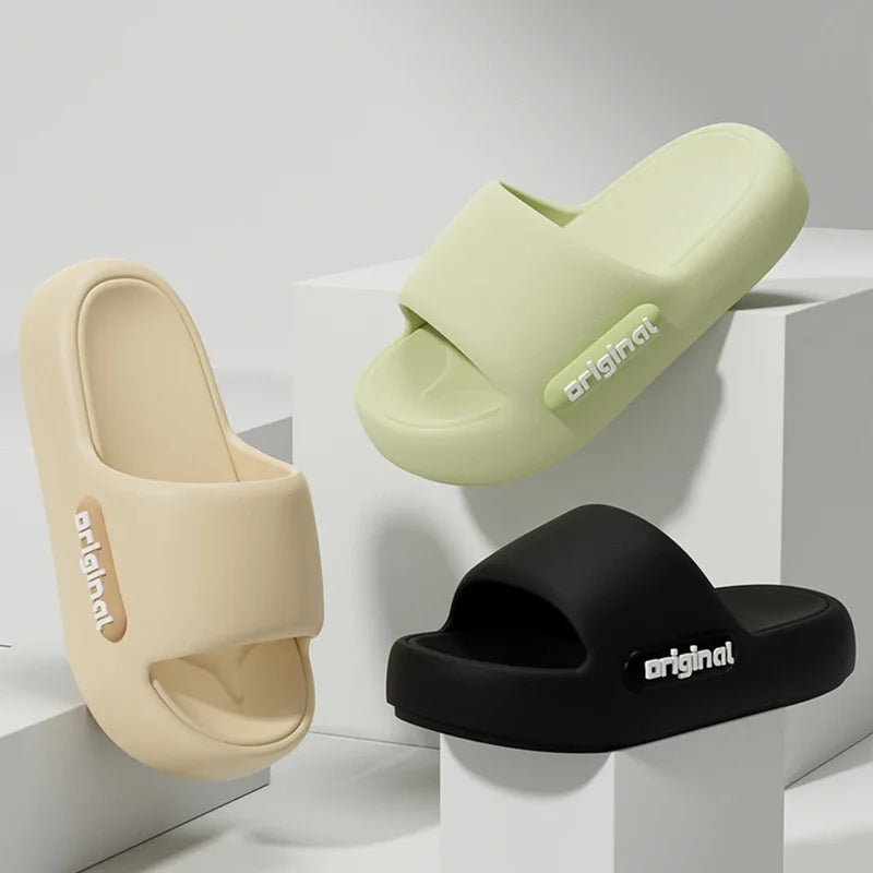Chinelo Plataforma Grossa de EVA Feminino 2026 Primavera Verão Antiderrapante para Praia, Conforto e Sola Macia, Chinelo Nuvem para Uso Interno