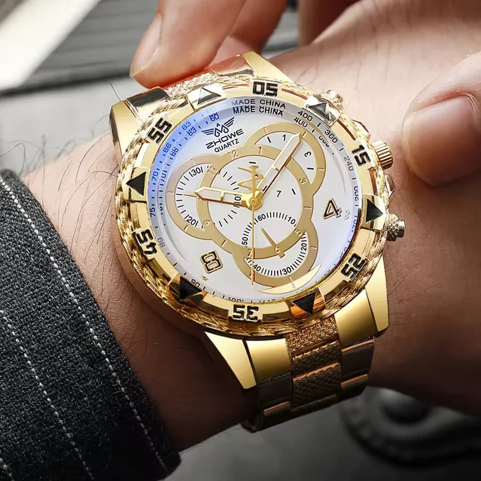 Relógio masculino com pulseira de silicone, relógio de pulso analógico de quartzo, relógios esportivos masculinos