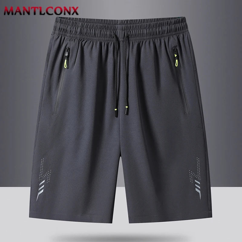 Bermudas Masculinas de Verão, Roupas Esportivas Frescas, Shorts de Corrida, Calças Casuais para Academia, Treinamento e Jogging, Preto e Cinza